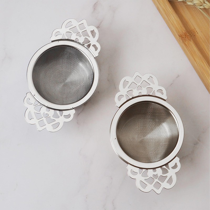2Pcs Tea Strainer with Bowl, Stainless Steel Loose Tea Strainer,