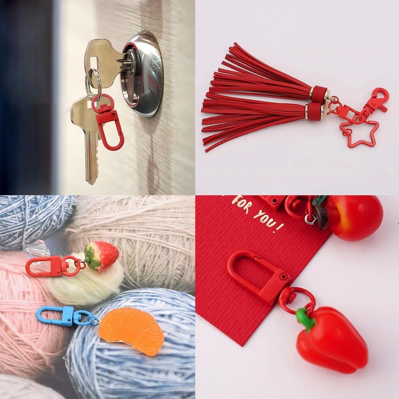 30PCS Metal Swivel Lobster Claw Clasps Swivel Snap Hooks Lanyard