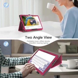 Tablet Case Cover for Acer Iconia Tab A8 8.7inch,Multi-Viewing Angles,Slim Light Shell Stand Cover for Acer Iconia Tab A8-11-A30S Tablet with Hand Strap& Pencil Holder,Pink