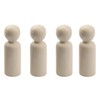 MAHAVIMOKSA 50pcs Unfinished Wooden Peg Doll Body Doll People for