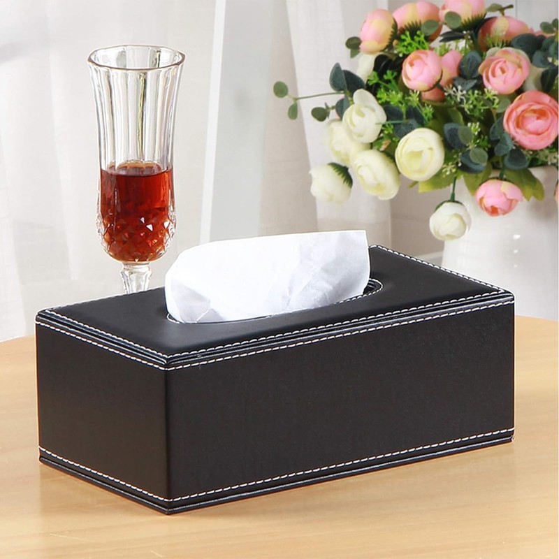 Tissue Box Holder, Leather Tissue Box Cover, Modern Rectangular Tissue