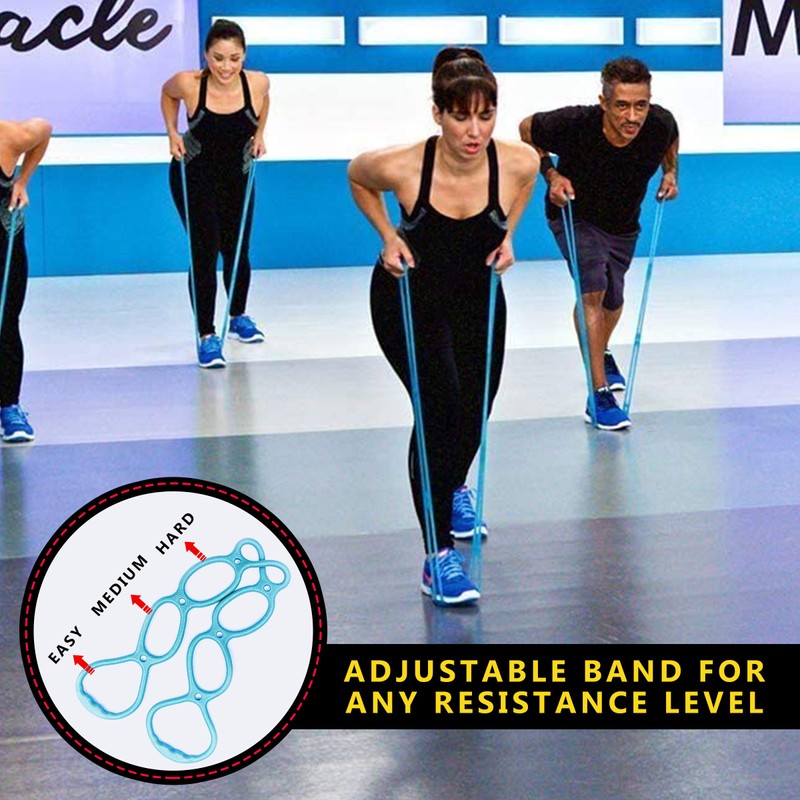 Walk at Home Workout Bands 7 Ring Adjustable Resistance Bands
