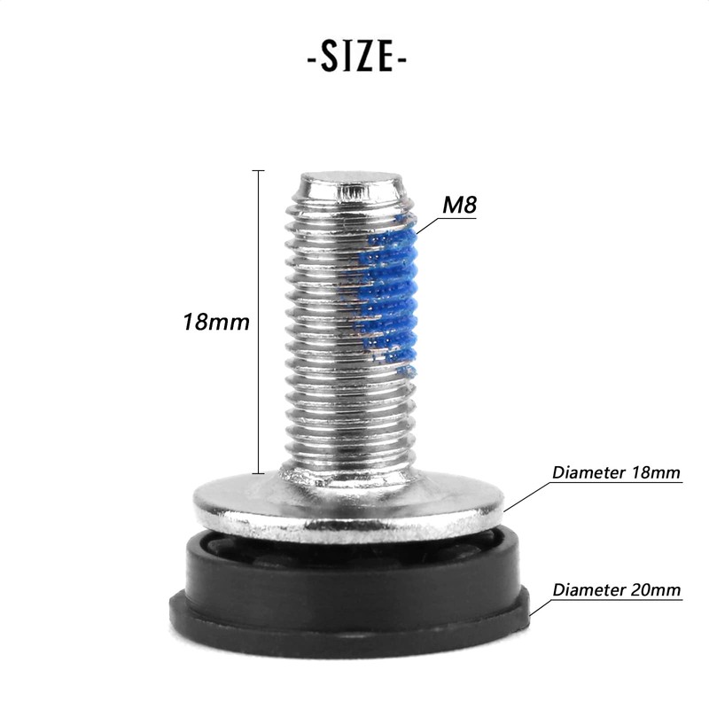 VANICE 8mm Bike Hex Crank arm Fixing Bolt Screw with