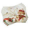ABAKUHAUS Christmas Place Mats, Colourful Jolly Times, Washable Fabric Dining