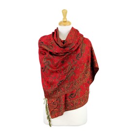 PASKMLNA - Chal reversible de cachemira, colores elegantes, #1Rojo, L