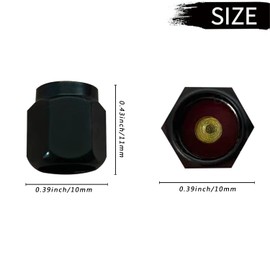 Blue Purple Lotus Tire Valve Stem Caps Cover, 4 Pcs Metal Black Air Valve Cap, Aluminum Car Wheel Stem Caps, Universal Stem Covers for Cars, Trucks, Bikes, Motorcycles, Bicycles, Corrosion Resistant