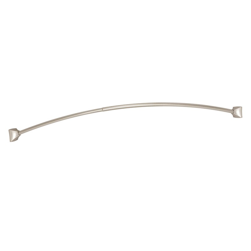 Moen Brushed Nickel 72-inch Permanent Mount Adjustable Curved Shower Rod,