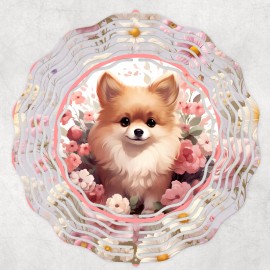Handmade Pomeranian 10" Wind Spinner #2