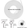 ASIWUJING Net Curtain Wire and Hooks Set, 10M Net Curtain