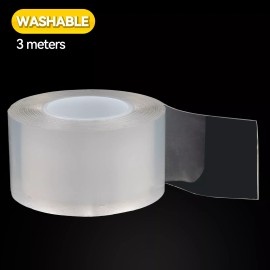 Unbranded Strong Double Sided Tape Nano Transparent Traceless Washable Invisible Adhesive