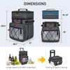 TOURIT 75 Can Rolling Cooler Detachable Double Deck Beach Cooler