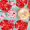 Valentine's Day Party Supplies Hot Heart Love Disposable Plates Napkins