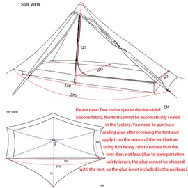 Telomat 3FULGEAR Lanshan1 Pro - Tienda de campaña ultraligera para 1 persona 3/4 temporada profesional de nailon 20D de doble cara, tienda de campaña de silicona, camping, senderismo, kayak, escalada,
