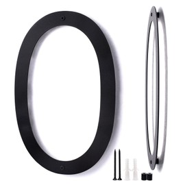 SKLK-SEL 12 Inch Modern House Numbers For Outside,Metal Large House Numbers for Outside,Address Numbers For House Matte Black Outdoor Floating Flush Mount Vertical Horizontal Aluminum Home Address