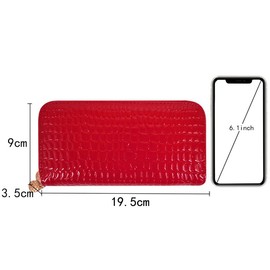Aisi Women's Wallet Patent Leather Clutch Purse Credit Card Holder Coin Money Organizer