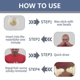 Nose Wax Kit for Men & Women, Complete Nose Waxing Kit, Hair Removal Kit,For Quick Nasal Hair Removal, Ideal for Nostril Cleaning