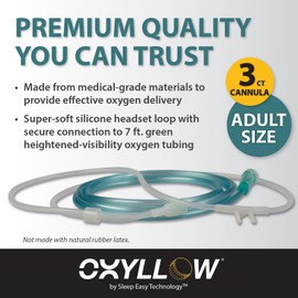 Oxyllow Tube-Soft Nasal Cannula 7ft 3ct