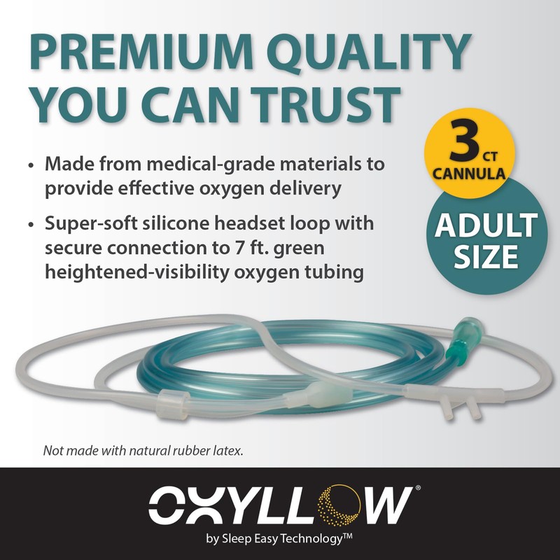 Oxyllow Tube-Soft Nasal Cannula 7ft 3ct