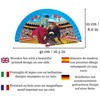 Fächerpaket mit Stier-Zeichnung, mit handgefertigter Hülle aus Ubrique und Armband