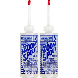 Universal Sewing Machine Oil in Zoom Spout Oiler – Lily White Oil (Stainless) for Sewing Machines, Textile Machinery and Parts (2 Bottles)