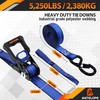 2 Packs Heavy Duty Ratchet Tie Down Straps - 5,250lb