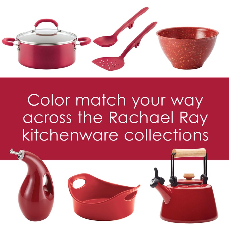 Rachael Ray Solid Glaze Ceramics EVOO Olive Oil Bottle Dispenser