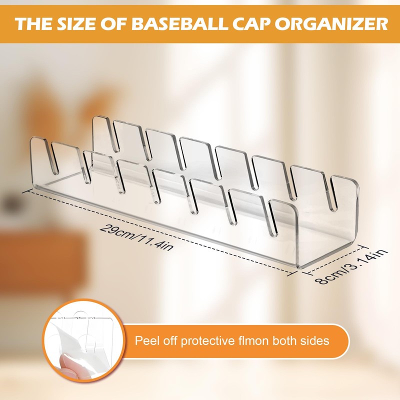 Hat Racks for Baseball Caps，Hat Organizer for Baseball Caps for