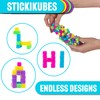 KOMARC GAMES StickiKubes, Mini Stacking Cubes That Stick to Anything,