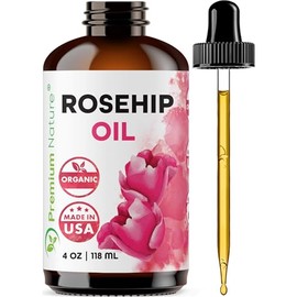 Aceite de rosa mosqueta Premium Nature Aceite de rosa mosqueta – Aceite de rosa mosqueta para la cara, aceite de semilla de rosa mosqueta puro prensad