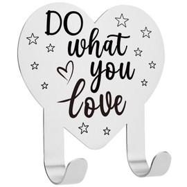 YODOCAMP Key Hooks for Wall Self Adhesive Hooks for Keys, Novelty Cute Home Decorations Key Holder Wall Storage Home Decor for Entryway Living Room Do What You Love Key Hooks TZG02