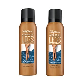 Sally Hansen Airbrush Legs, Leg Spray-On Makeup, Medium Glow 4.4 Oz, Pack of 2