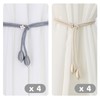 HINFHI 8 Pieces Of Hand-Woven Curtain Tie Rope, Simple And