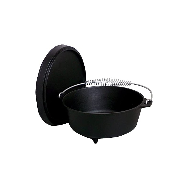 4 Qt. Seasoned Cast Iron Dutch Oven with Feet and