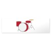CafePress Red Drum Set Bumper Sticker Sticker (Bumper 50 pk)