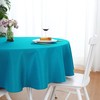 FOLINS&HOME 2 Pack Teal Round Tablecloth - 60 Inch Waterproof