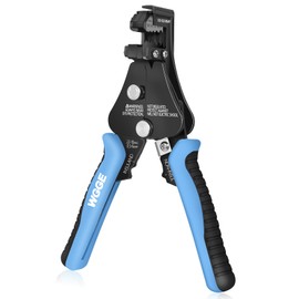 WGGE Automatic Heavy Duty Wire Stripper/Wire Cutter, 3 IN 1 Adjustable Wire Stripper Tool for 8-18 AWG Solid and Stranded Electrical Wire | 10-22 AWG Wire Crimping Tool