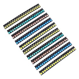 (5 Colors x 40 pcs = 200 pcs) 3528 1210 SMD LED Diode Lights Assorted Kit (Mini Chip 3.5mm x 2.8mm for PCB DC 20mA) Super Bright Lighting Bulb Lamps Electronics Components Light Emitting Diodes Chips