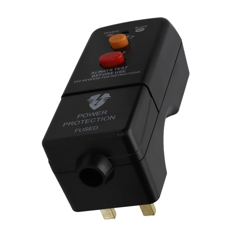 RCD Active Safety Mains Residual Circuit Breaker UK Plug Adapter