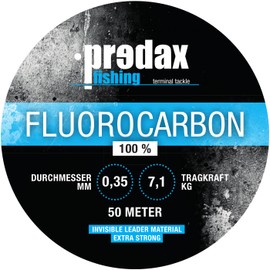 Predax Leader Line for Fishing for Perch & Zander Fluorocarbon Fishing Line 0.35 mm 7.1 kg
