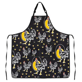G2TUP Family TV Show Inspired Gift Chicken Design Apron With Pockets 90s Television Lover Kitchen Gift 90s Sitcom Fans Gift (Chicken Design A)