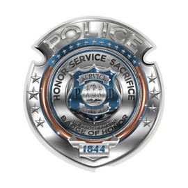 Law Enforcement Decals, Show Your Pride with Our Police Honor Courage Sacrifice Badge Patriotic Decals, Perfect for Your Kitchen, Car, Wall or Bike, Gifts for Law Enforcement (6IN)