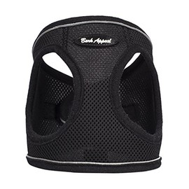 Bark Appeal Reflective Mesh Step in Harness, Small, Black
