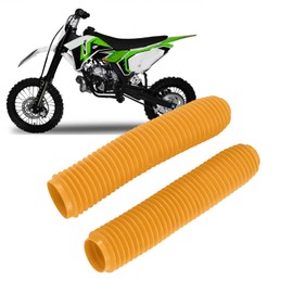 Front Fork Boots Yellow,Dr350 Boot,Yellow Fork Boots,Yellow Fork Boots,Pair Motorcycle Front Fork Shock Boots Dust Cover RM125 DR250 DRZ400 400Yellow(170 Inner Length 6.3in 24?25)