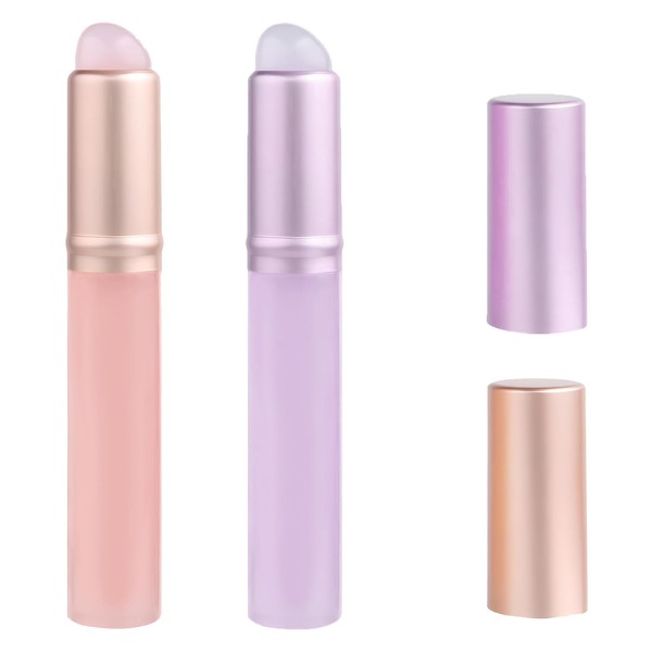 Silicone Lip Brush,2 Pcs Silicone Lip Applicator,Round Head Lip Brushes
