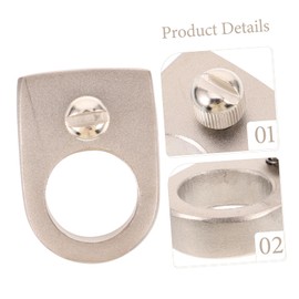 KOMBIUDA Stainless Steel Archery Finger Sling No Rubber Band Frameless Ring for Outdoor Use