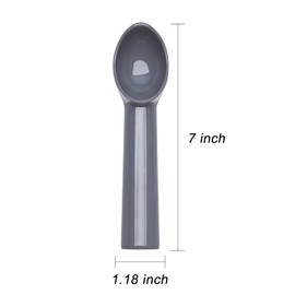 Heavy Duty Durable Ice Cream Scoop,Nonstick Anti-Freeze Plastic Spoon,Professional Icecream Scoop,Ice Cream Scoop,Grey,2 Pieces,7 inches.