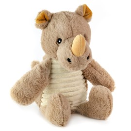 Giftable World Pet Plush Toy Dog and Safari Animals with Squeaker (Rudy Rhino)