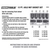OEMTOOLS 37321 8 Piece 1/2 Inch Drive Axle Nut Socket