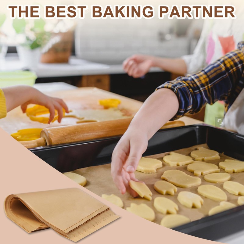 MEETOZ Parchment Paper Baking Sheets, 12 x 8 in, Precut