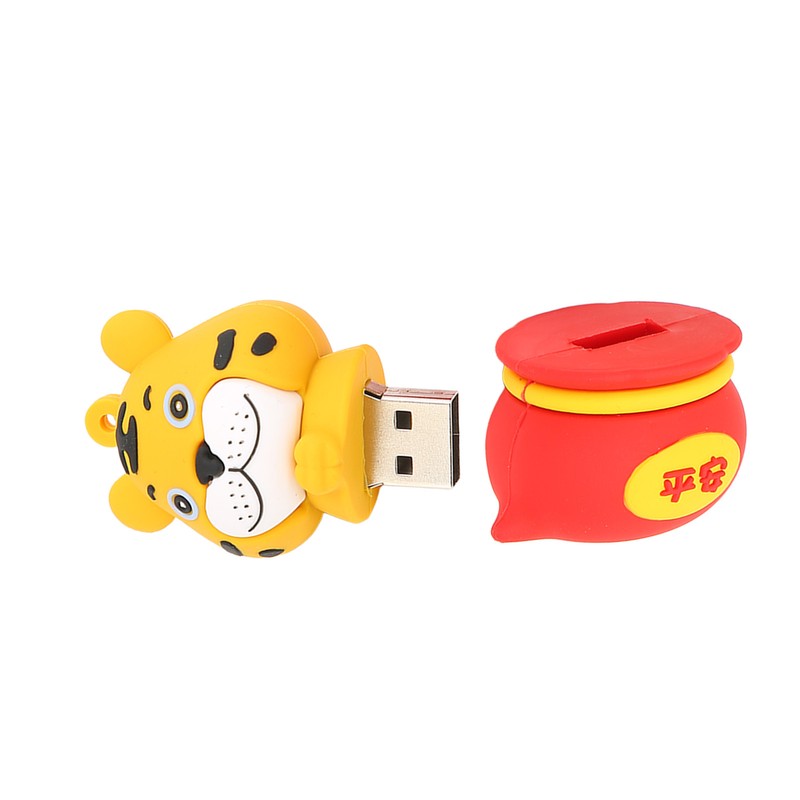 USB Flash Drive Cartoon Tiger Style USB2.0 Hot Swap Plug